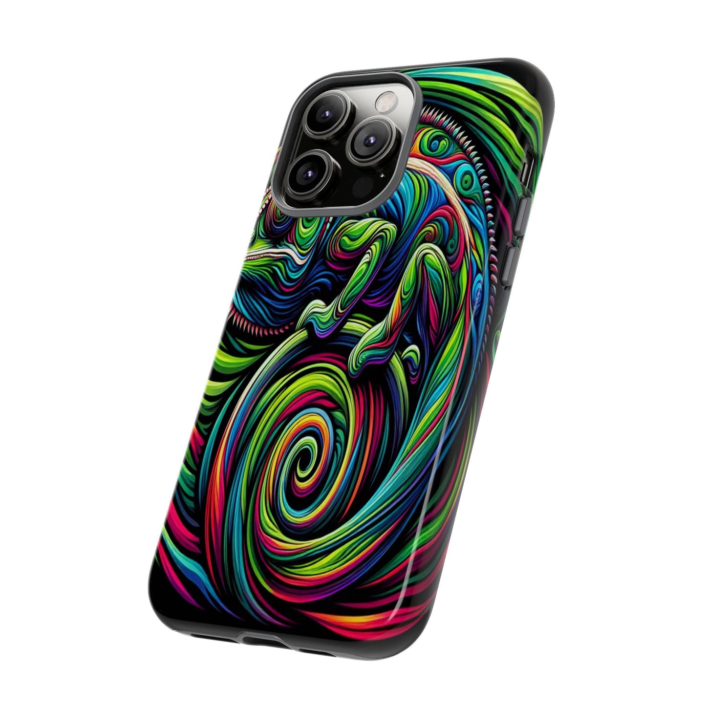 Chameleon in a Kaleidoscope Maze - Phone Case