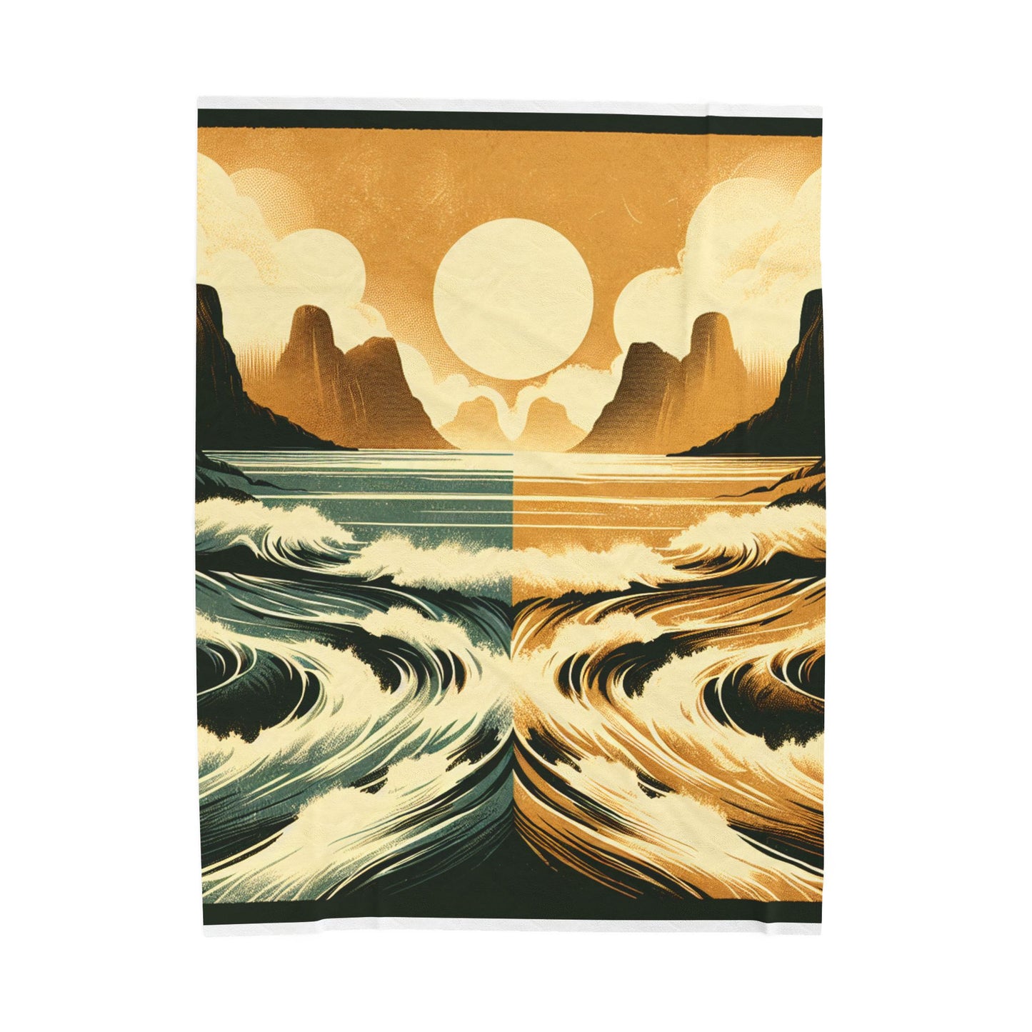 Rippling Tranquility at Dawn - Plush Blanket
