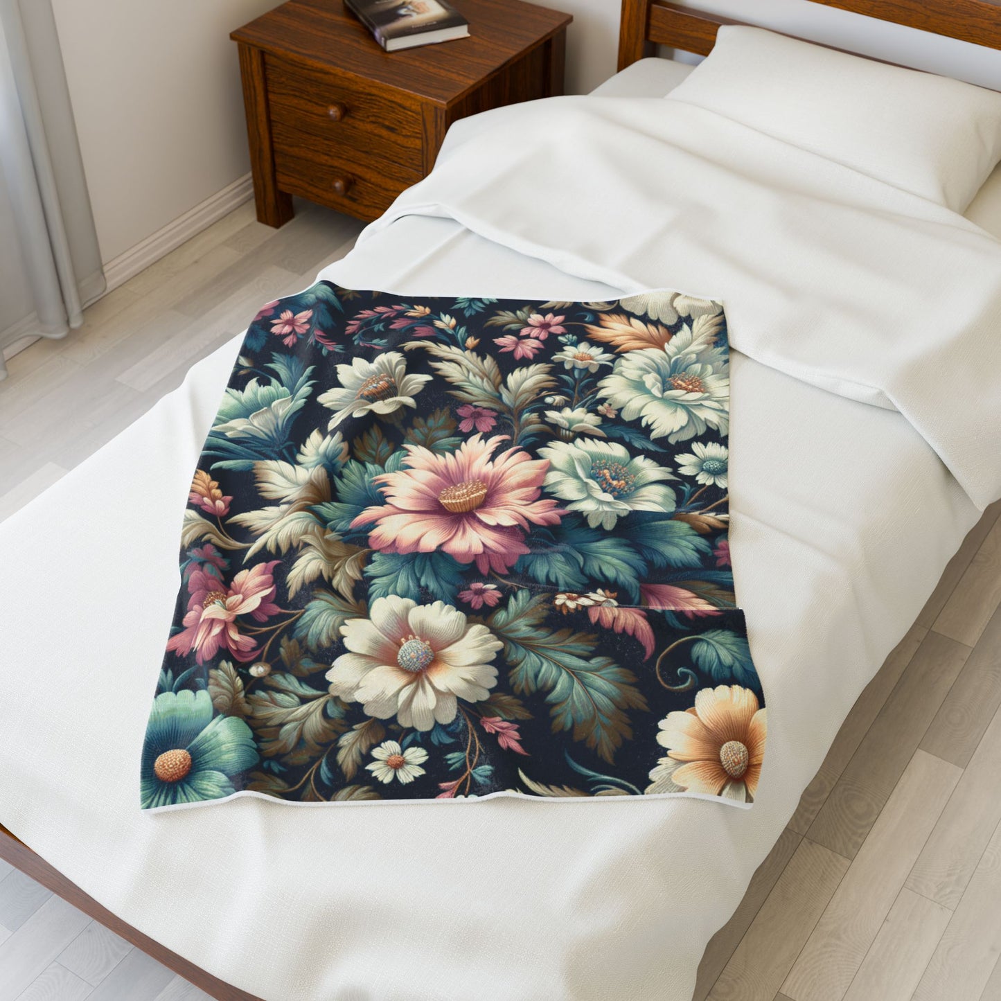 Floral Radiance - Plush Blanket