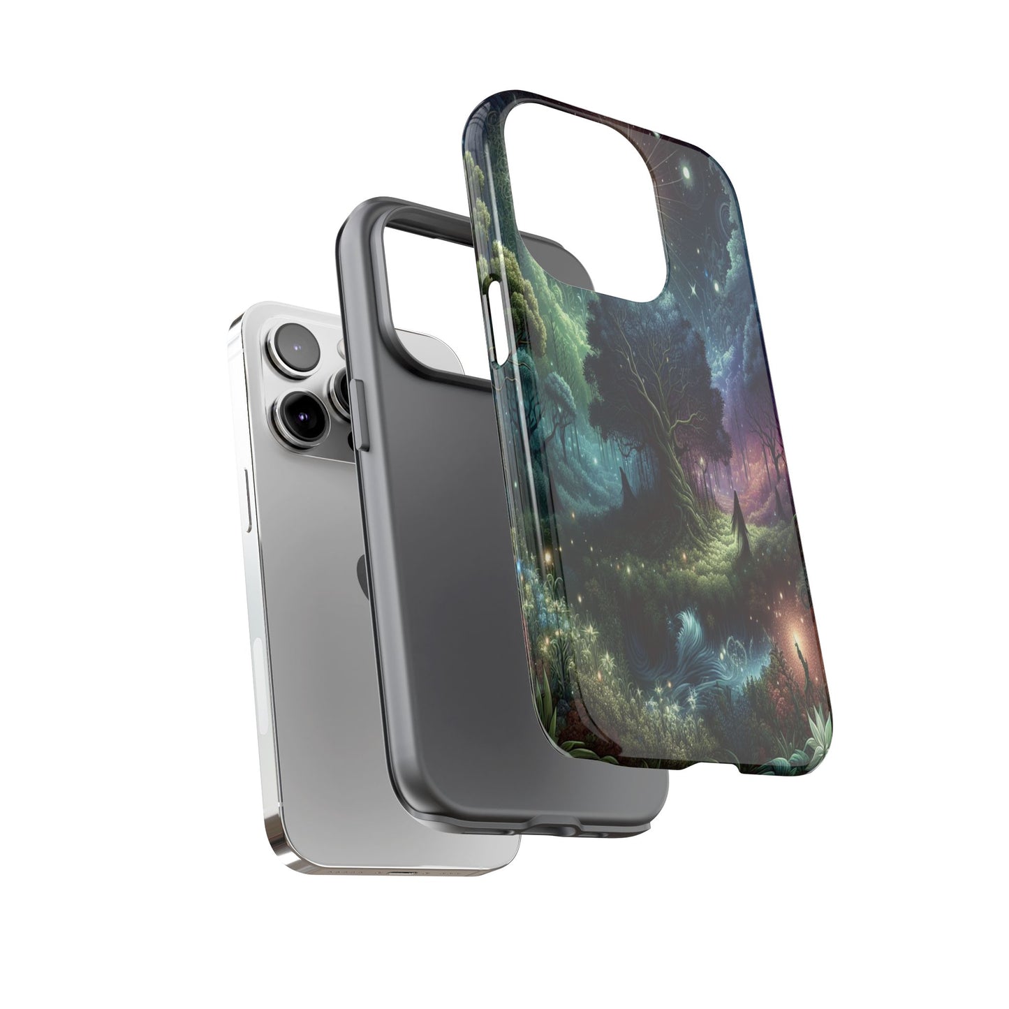 Luminous Forest Nightscape - Phone Case
