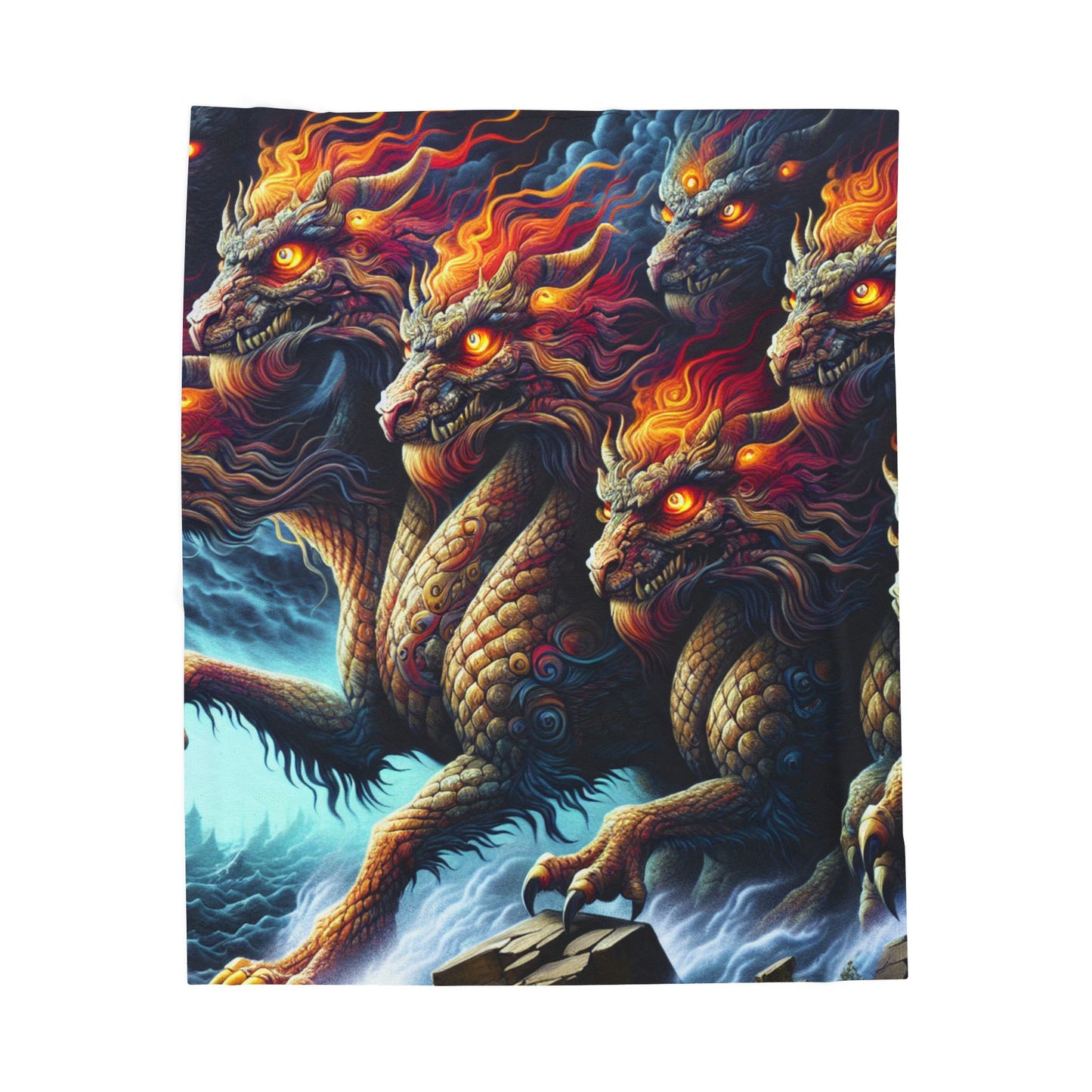 Fires of the Mythical Guardians - Plush Blanket