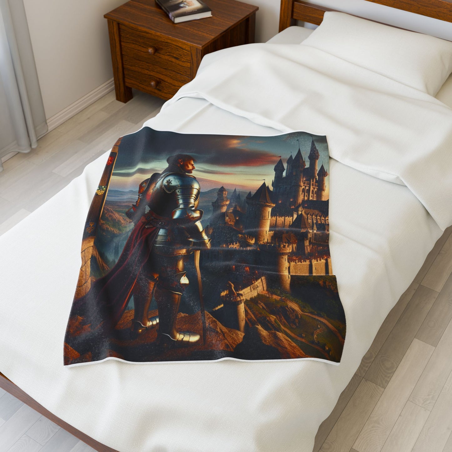 Sentinel at Sunset Castle- Plush Blanket