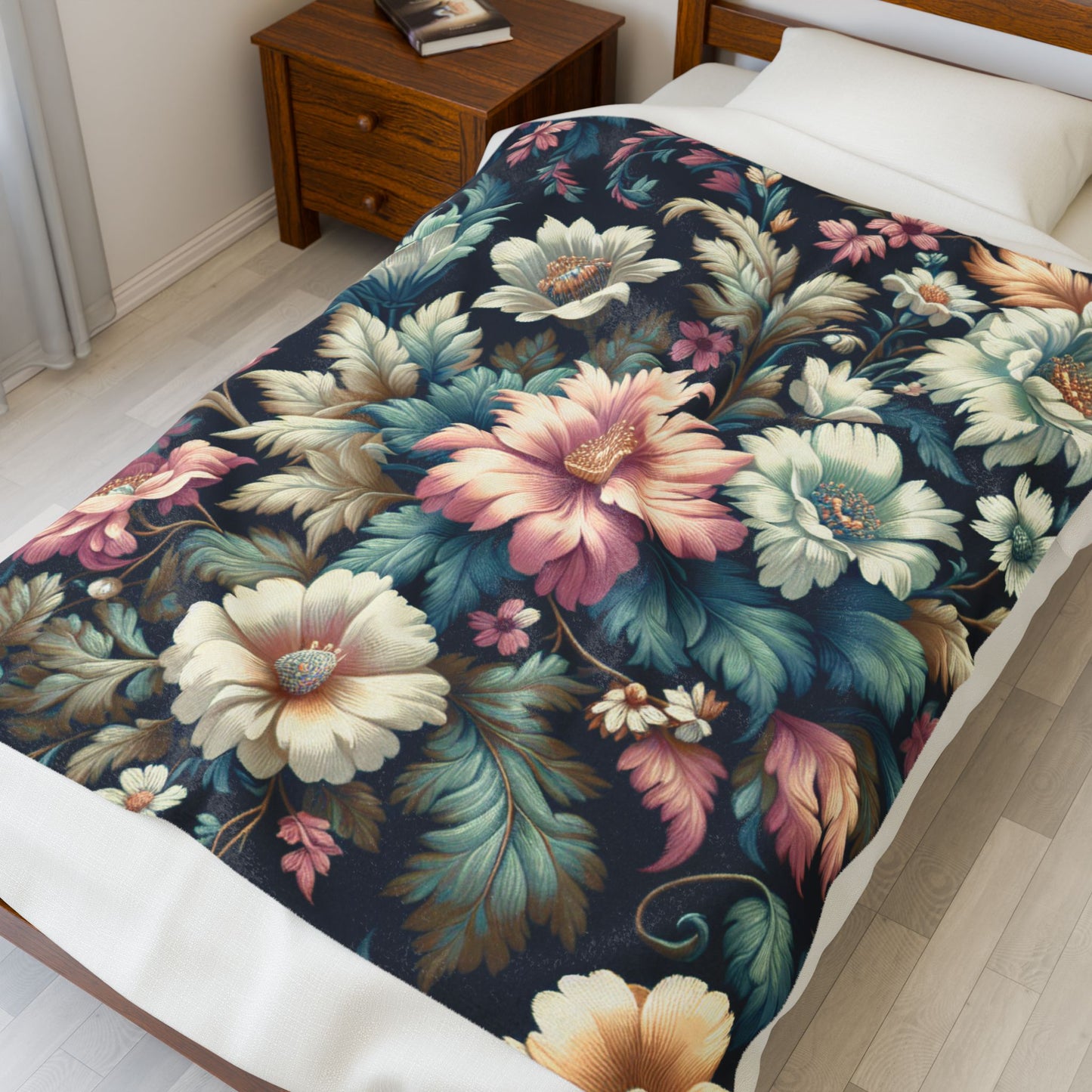 Floral Radiance - Plush Blanket