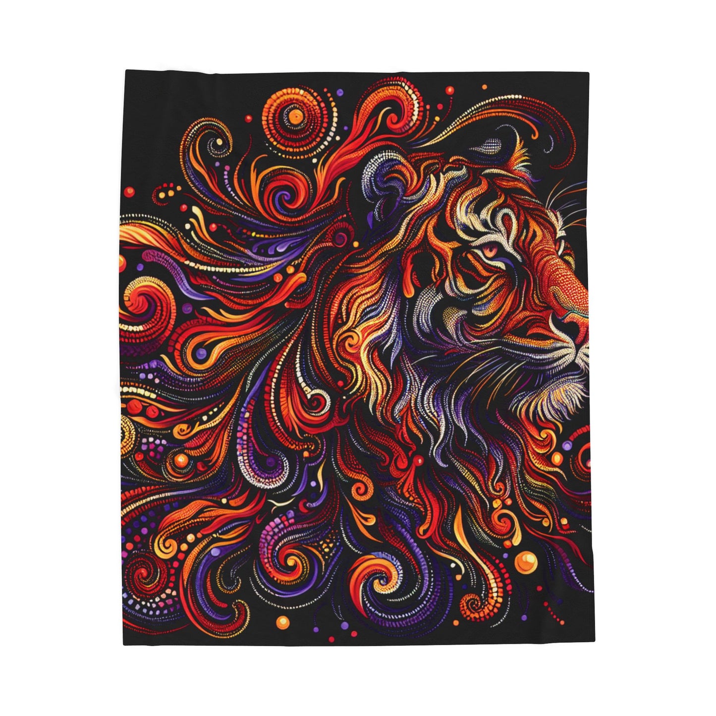 Feline Majesty Unleashed - Plush Blanket