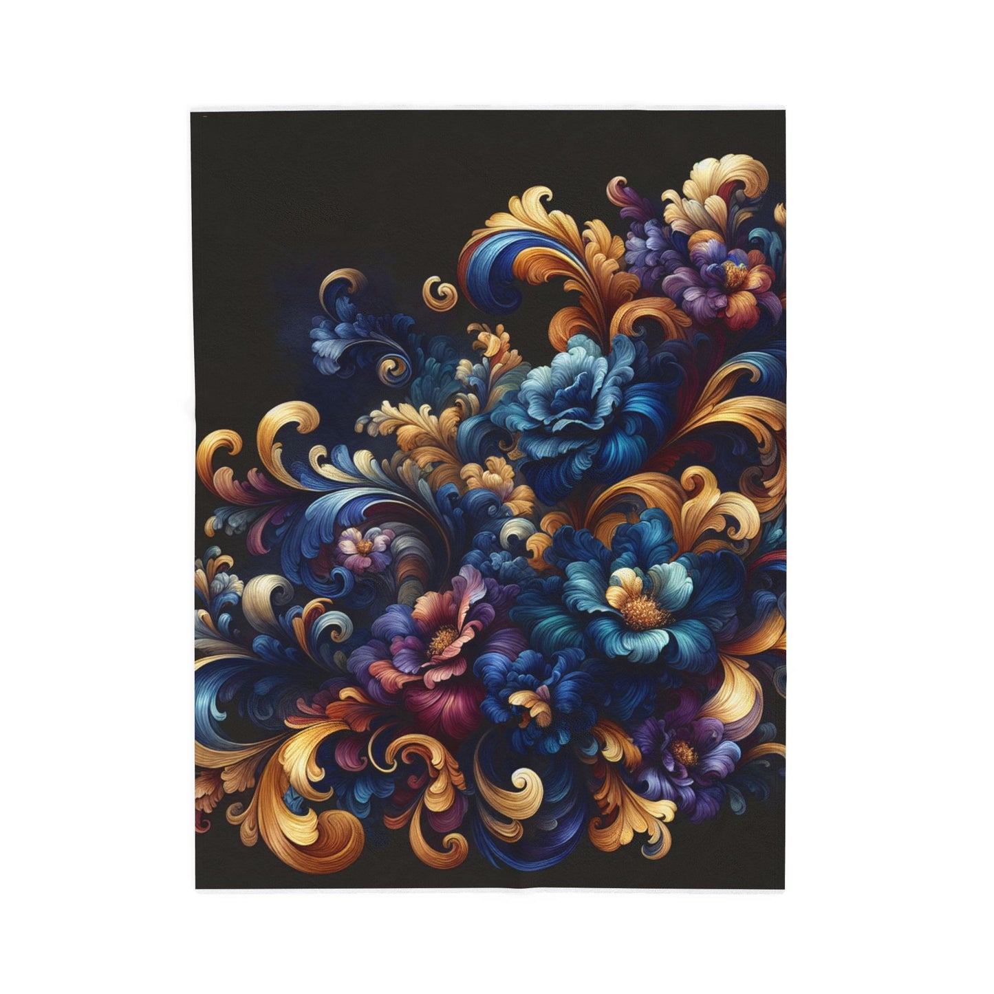 Flourishing Elegance - Plush Blanket