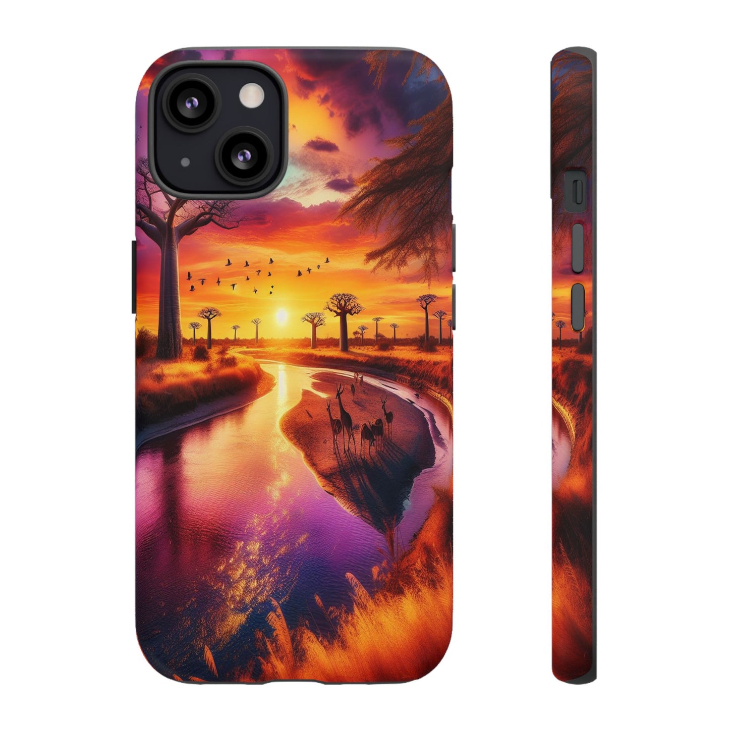 Journey Through Radiant Savannah - Phone Case