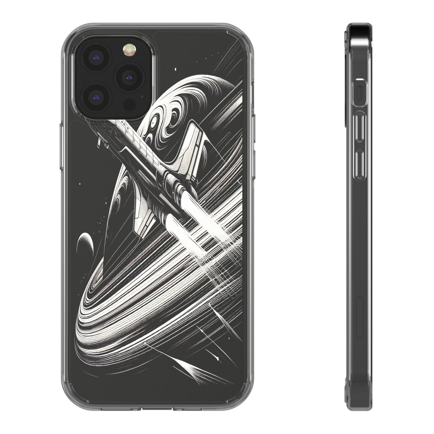Transparent Voyage Beyond the Rings Iphone Case Compatible With Iphone 16 15 14 - Clear Phone Cover