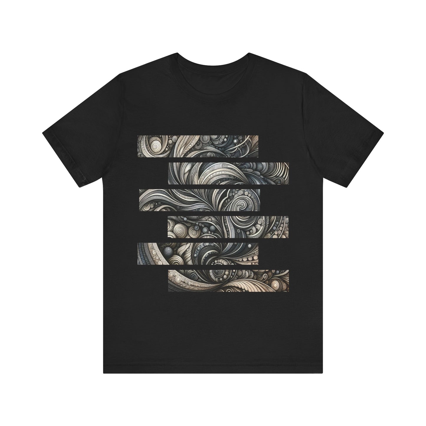 Monochromatic Swirl Odyssey - Jersey Short Sleeve Tee