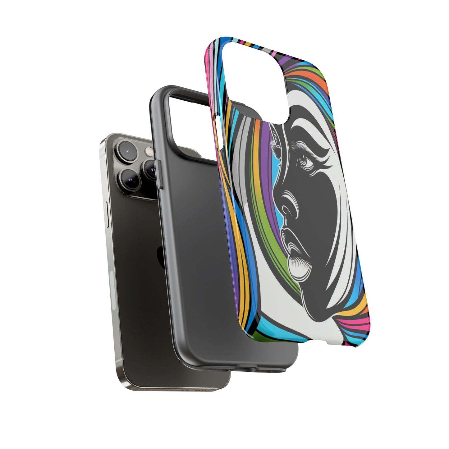 Colorful Portrait Fusion - Phone Case