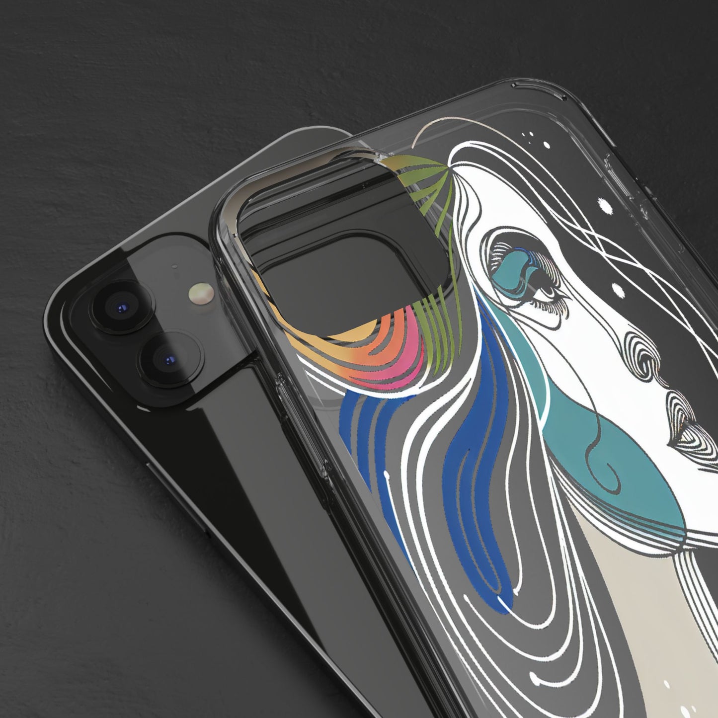 Transparent Portrait of Imagination Iphone Case Compatible With Iphone 16 15 14 - Clear Phone Cover