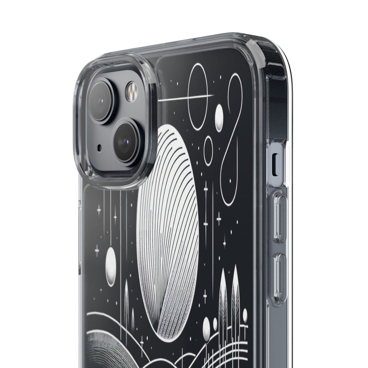 Transparent Lunar Landscapes Iphone Case Compatible With Iphone 16 15 14 - Clear Phone Cover