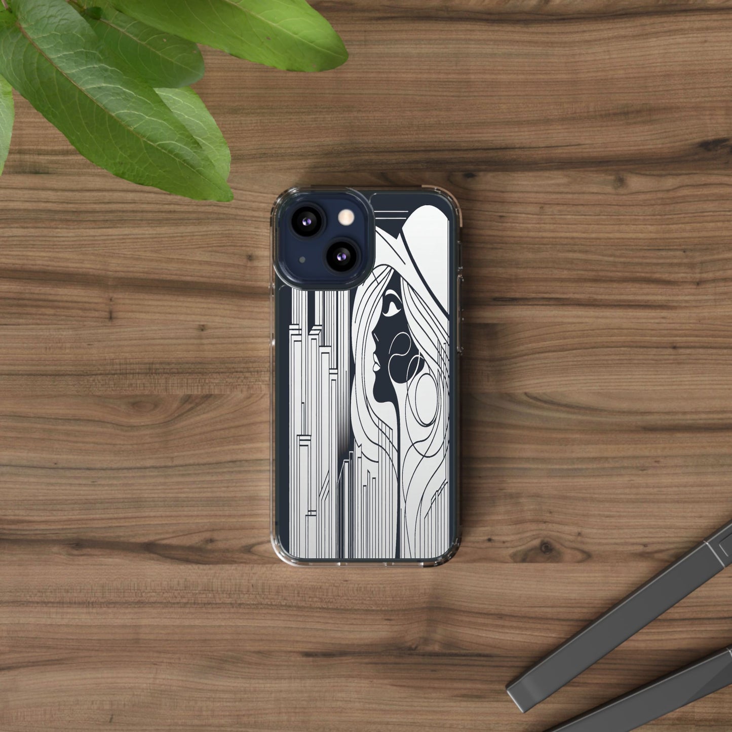 Transparent Silhouette of a Modern Vision Iphone Case Compatible With Iphone 16 15 14 - Clear Phone Cover