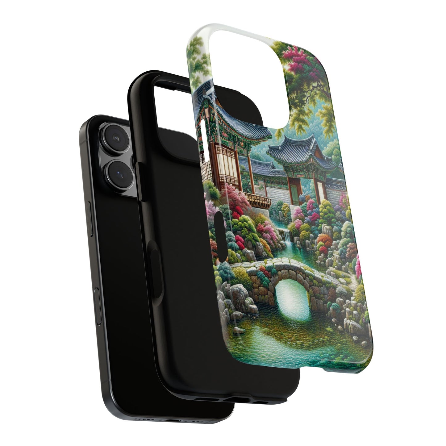 Custom ProtectiveTranquil Garden RetreatIphone Case Compatible With Iphone 16 15 14 - Phone Cover
