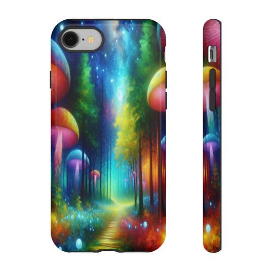 Mushroom Pathway in a Mystical Forest - Phone Case