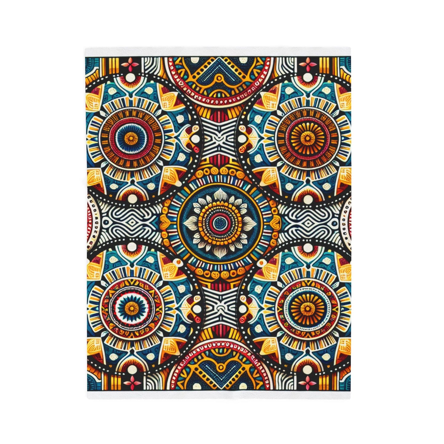 Intricate Tapestry of Patterns - Plush Blanket