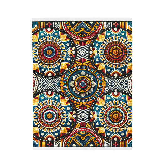 Intricate Tapestry of Patterns - Plush Blanket