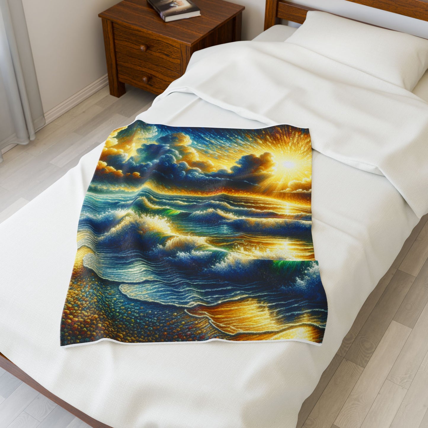 Radiant Tides - Plush Blanket