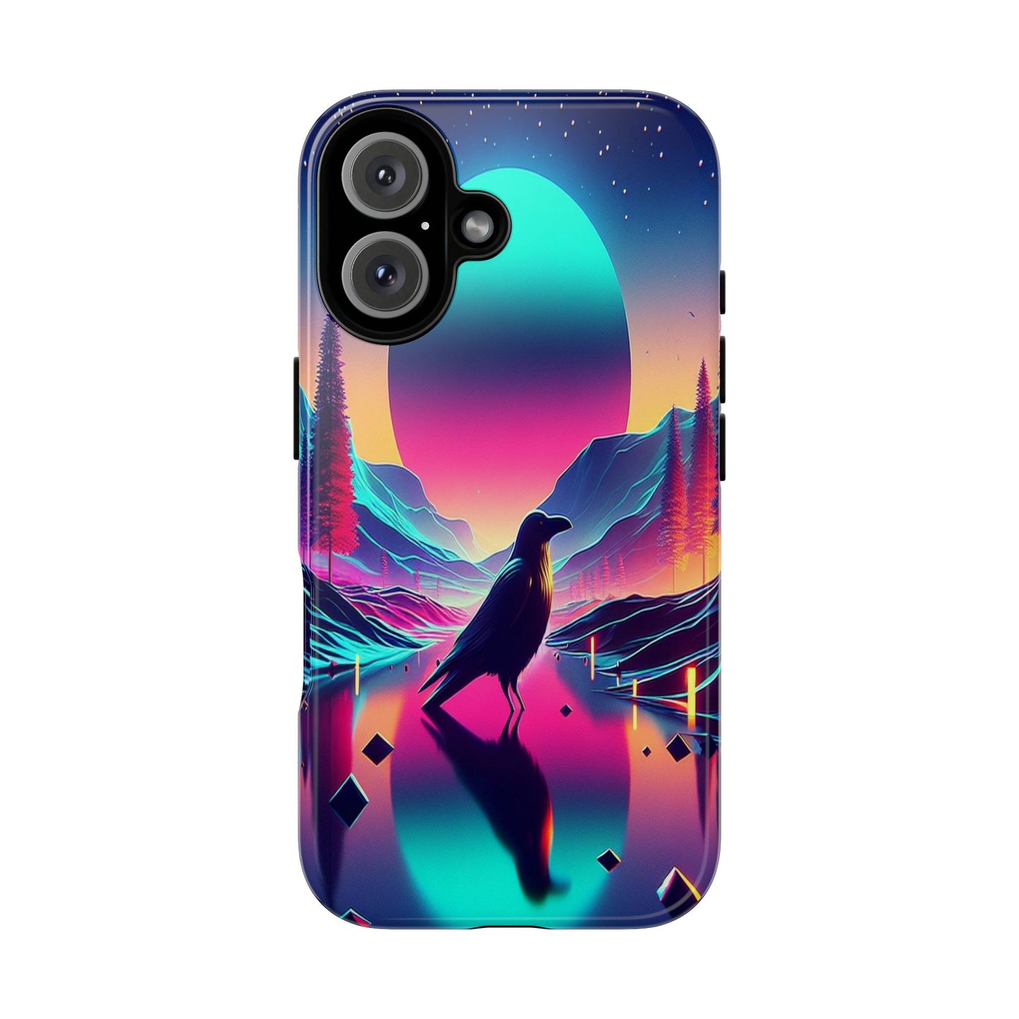 Celestial Horizon with Raven - Phone Case