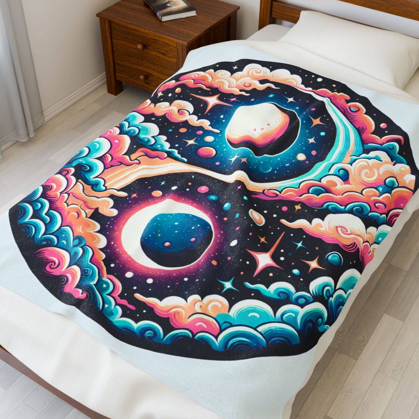Cosmic Balance Unveiled - Plush Blanket