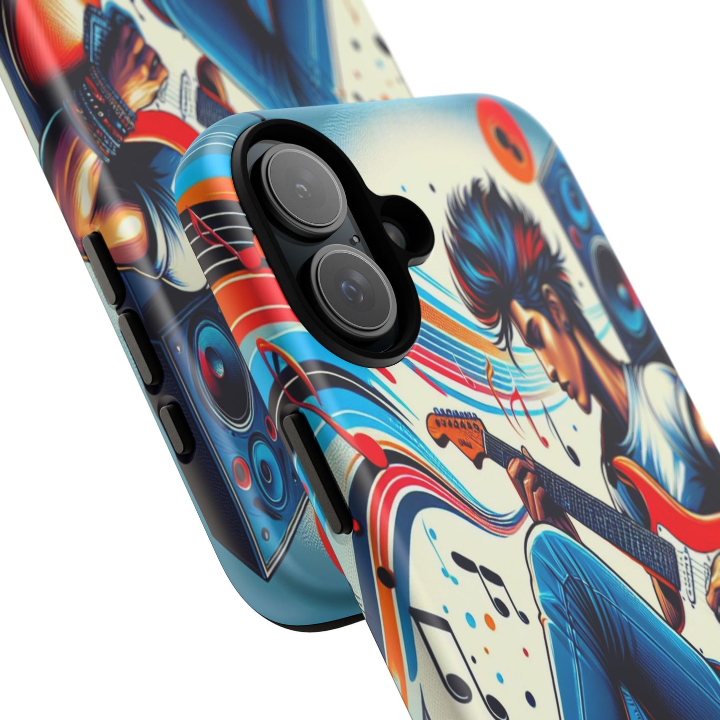 Protective Guitar Rhythms and Colorful Tunes Iphone Case Compatible With Iphone 16 15 14 - Phone Cover