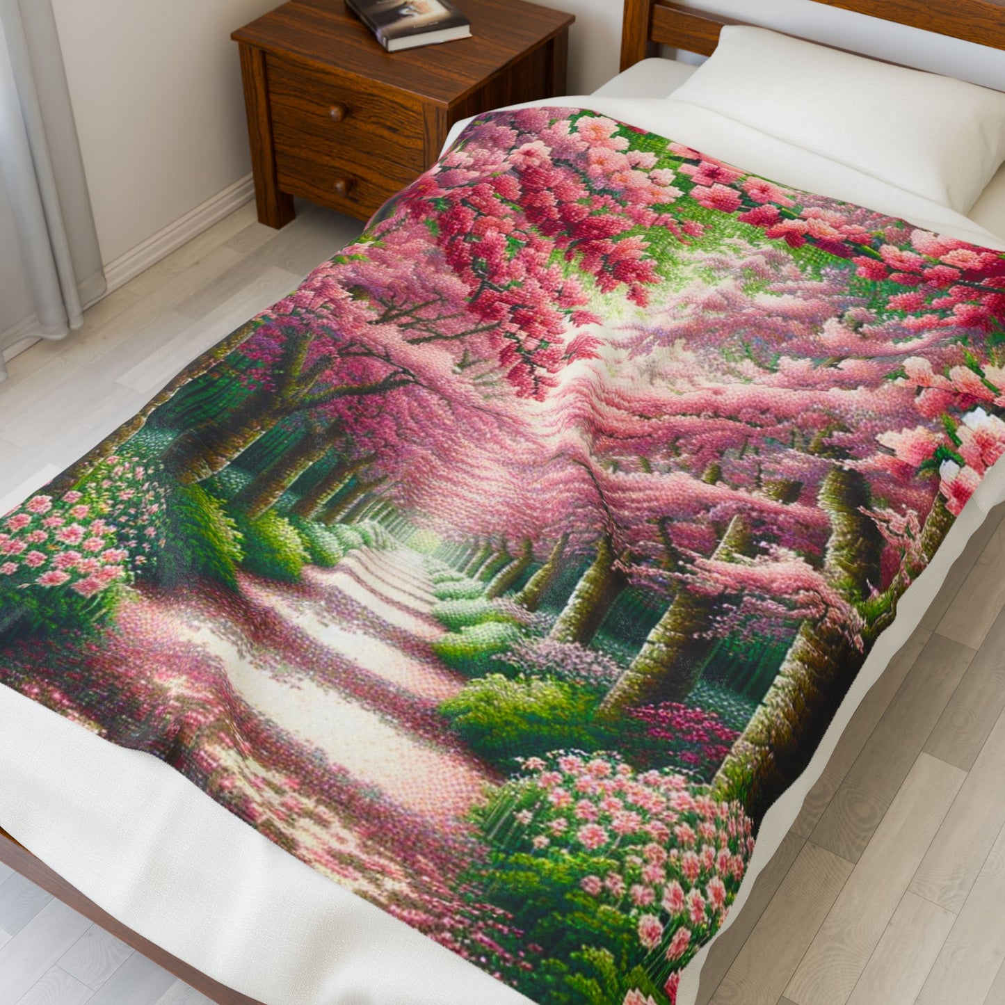 Pathway of Petals - Plush Blanket