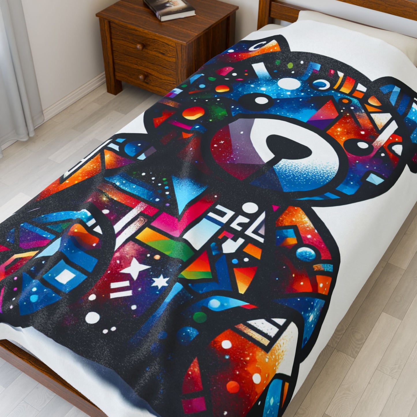 Geometric Teddy Patterns - Plush Blanket