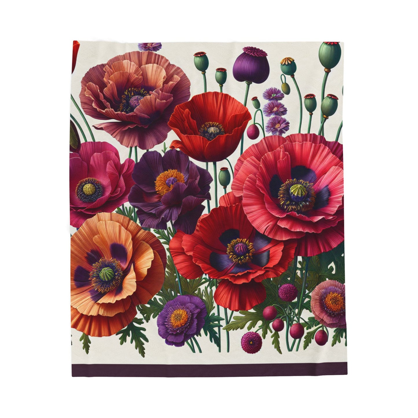 Opulent Poppies Display- Plush Blanket
