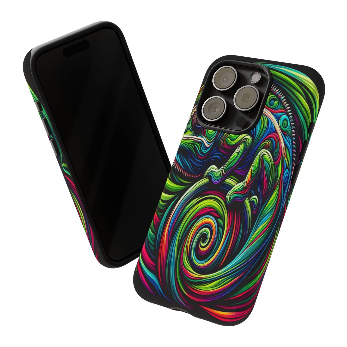 Chameleon in a Kaleidoscope Maze - Phone Case