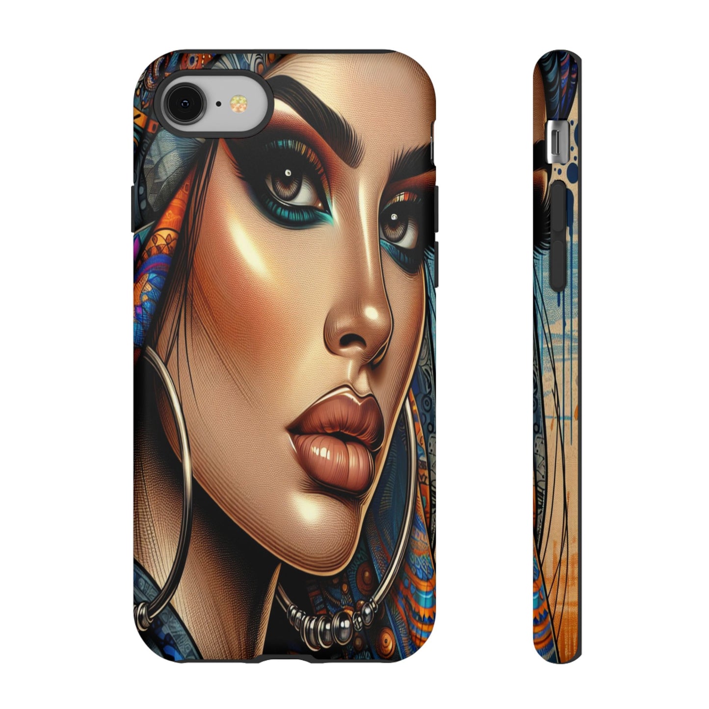 Protective Mystical Portrait in Patterns Iphone Case Compatible With Iphone 16 15 14 - Phone Cover