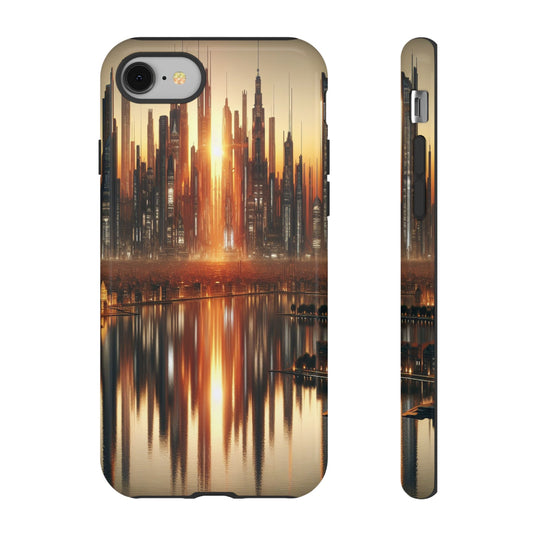 Protective Radiant Cityscape at Dusk  Iphone Case Compatible With Iphone 16 15 14 - Phone Cover
