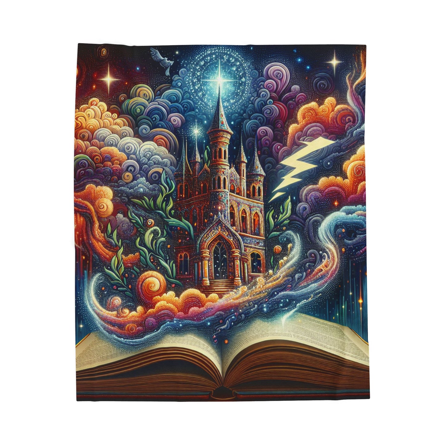 Dreamweaver's Realm Unveiled - Plush Blanket