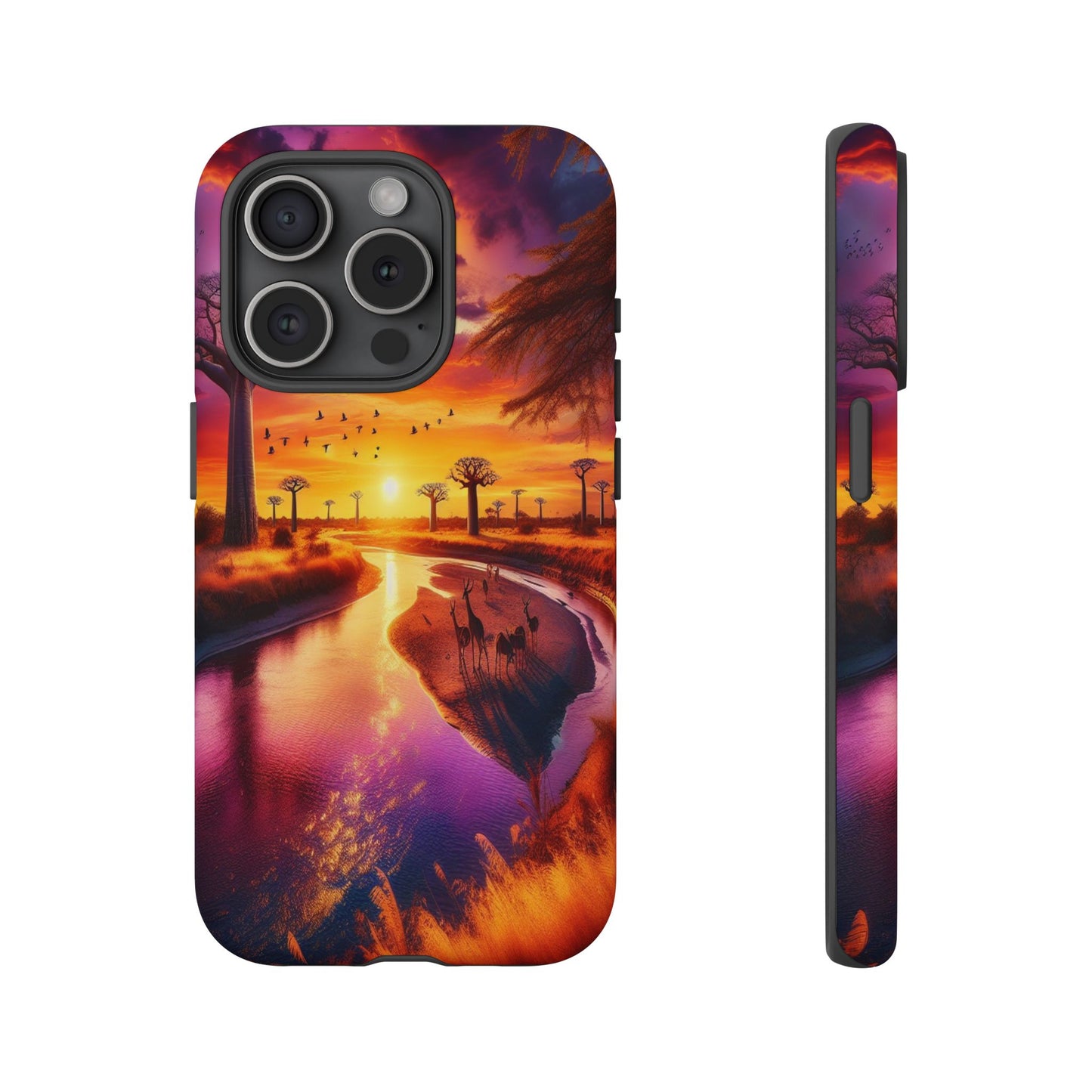 Journey Through Radiant Savannah - Phone Case