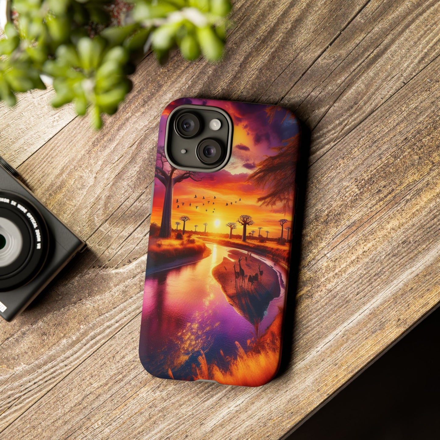 Journey Through Radiant Savannah - Phone Case