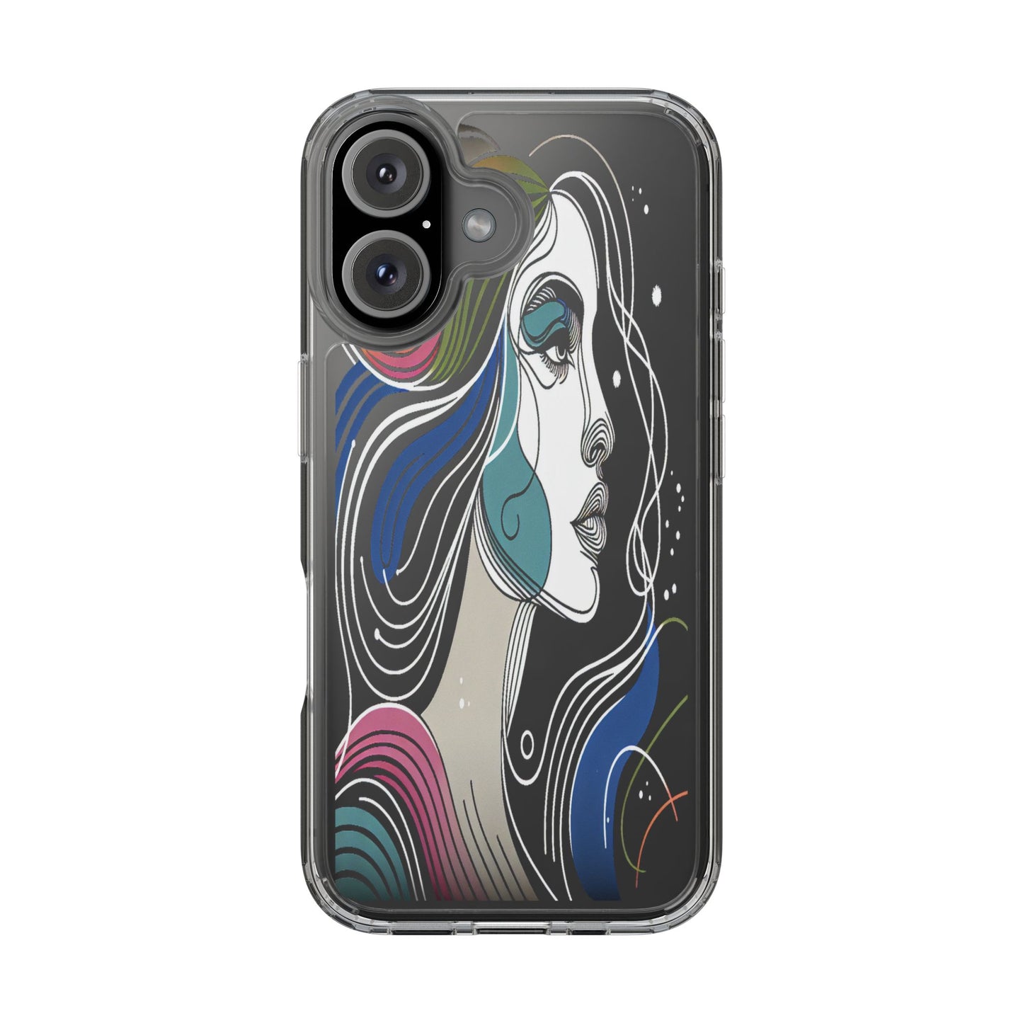 Transparent Portrait of Imagination Iphone Case Compatible With Iphone 16 15 14 - Clear Phone Cover