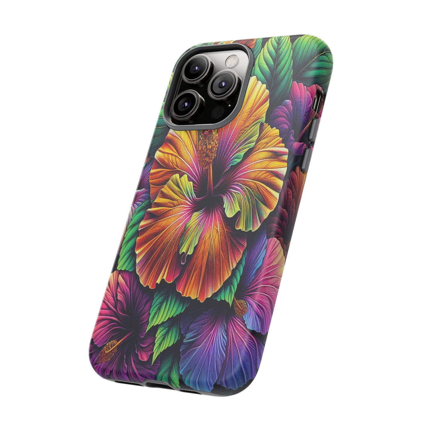 Custom ProtectiveColorful Hibiscus RadianceIphone Case Compatible With Iphone 16 15 14 - Phone Cover