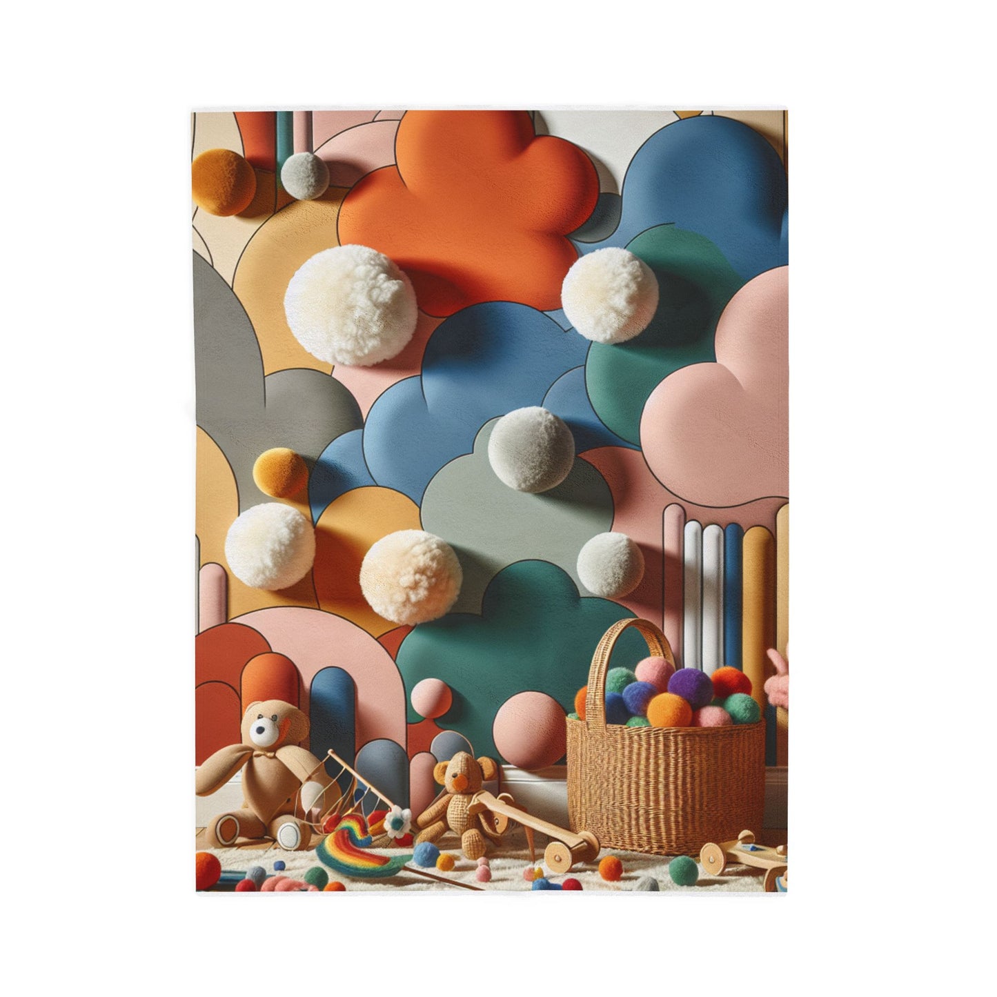Playful Dreamworld Unveiled - Plush Blanket