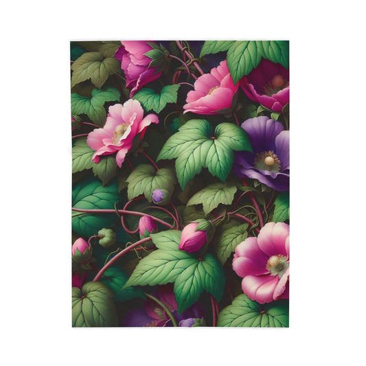 Floral Abundance - Plush Blanket