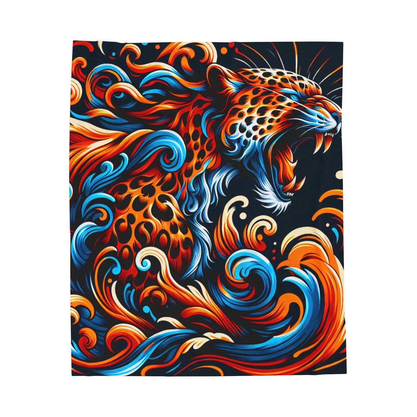 Fierce Majesty in Motion - Plush Blanket