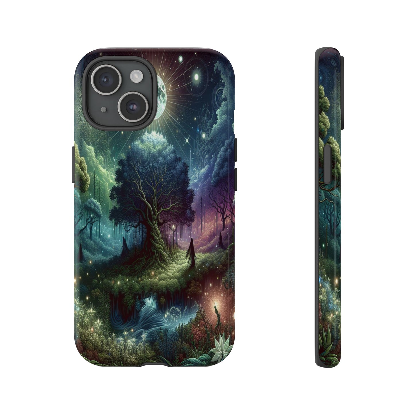 Luminous Forest Nightscape - Phone Case