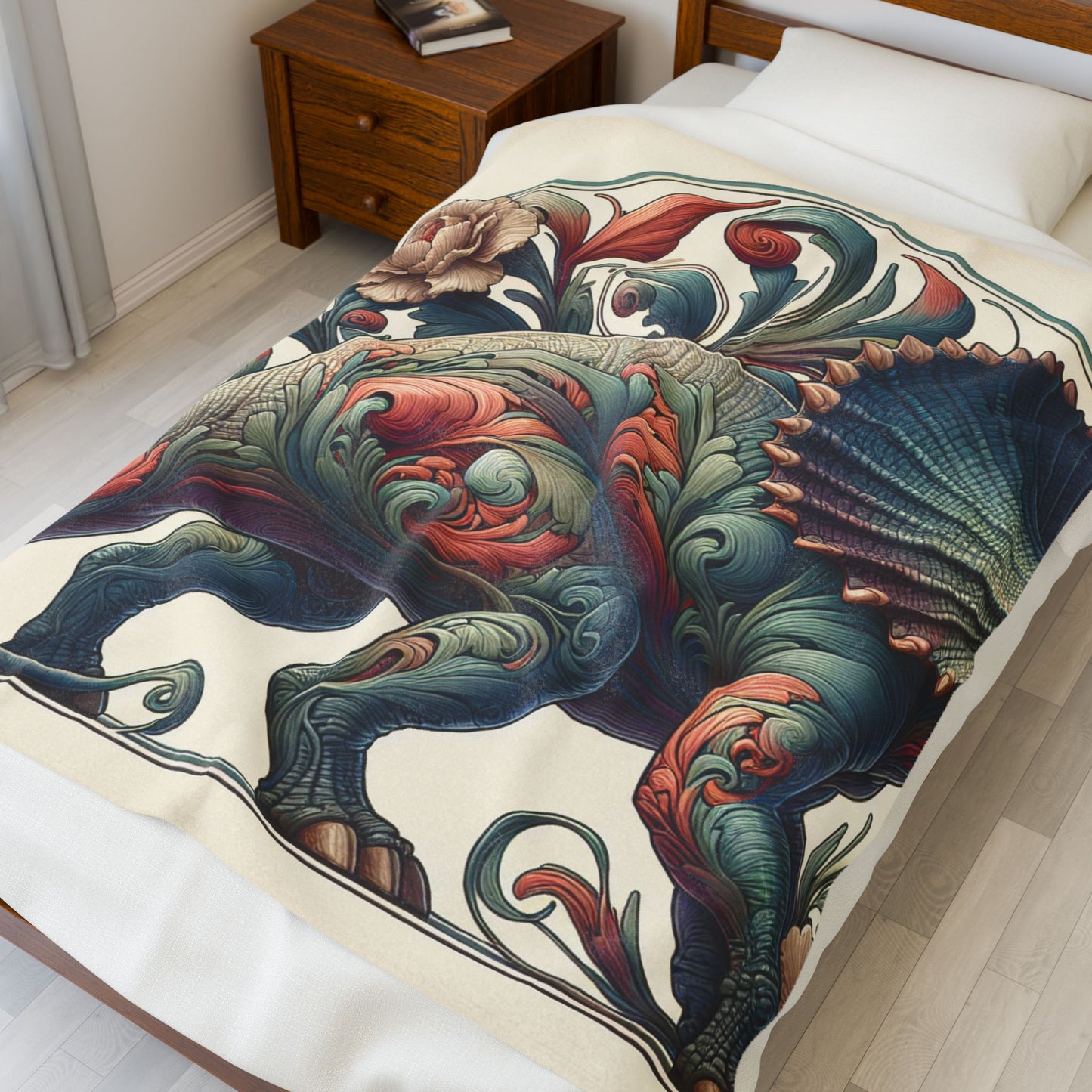 Baroque Dinotopia- Plush Blanket