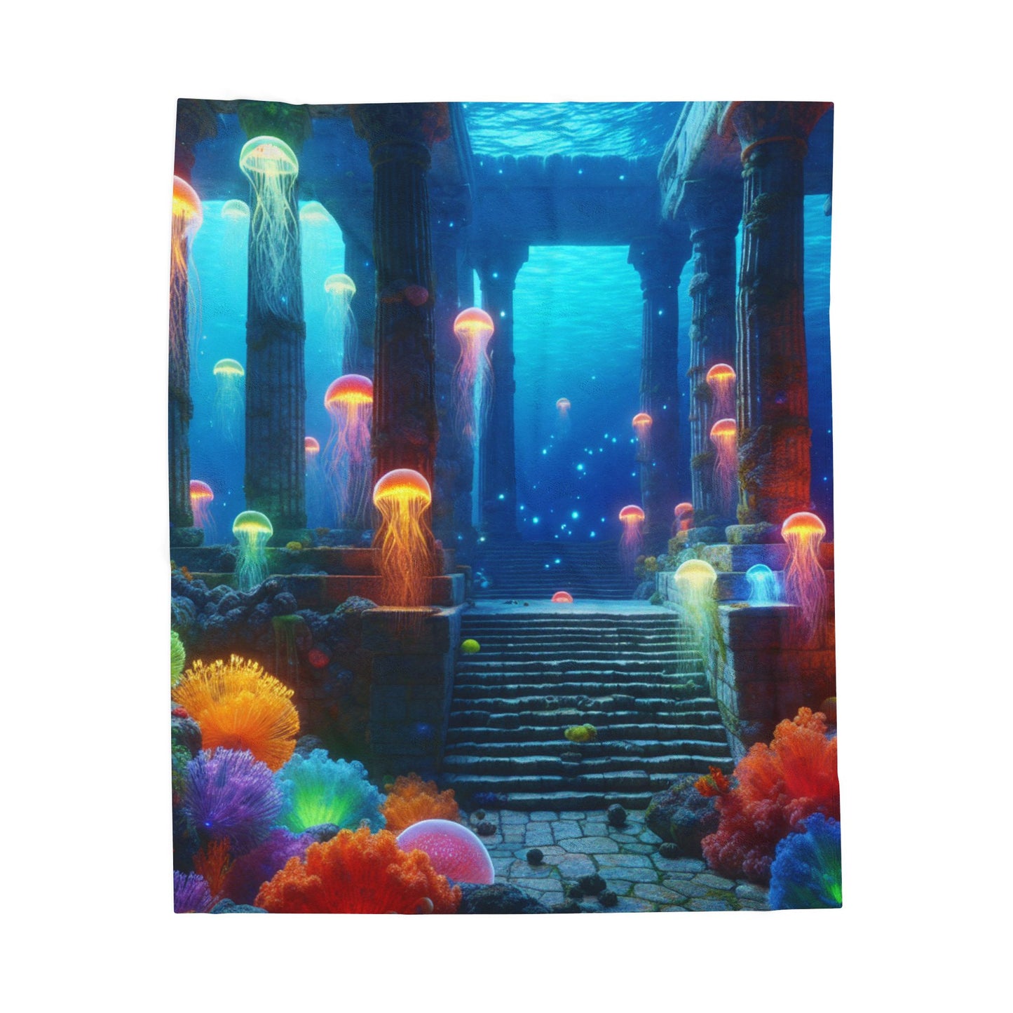Undersea Illumination- Plush Blanket