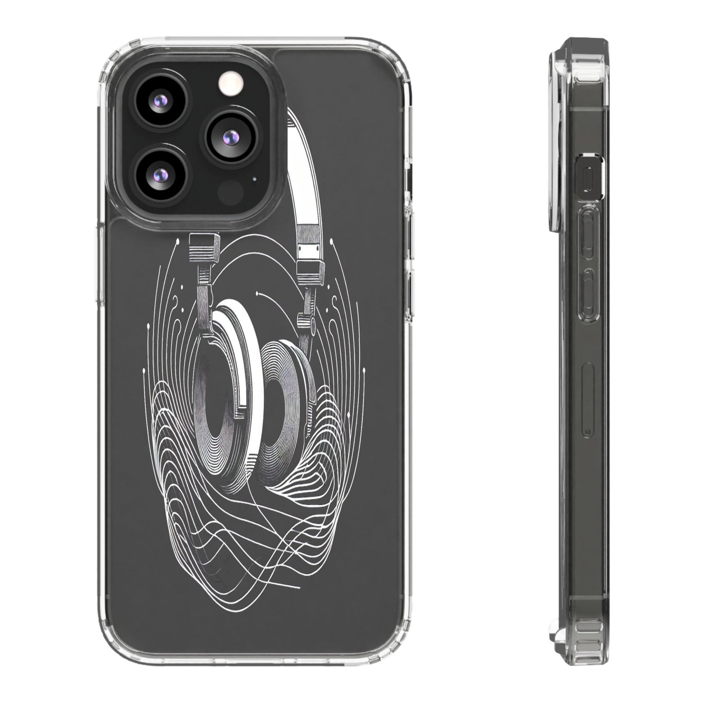 Transparent Sound Waves Unleashed Iphone Case Compatible With Iphone 16 15 14 - Clear Phone Cover