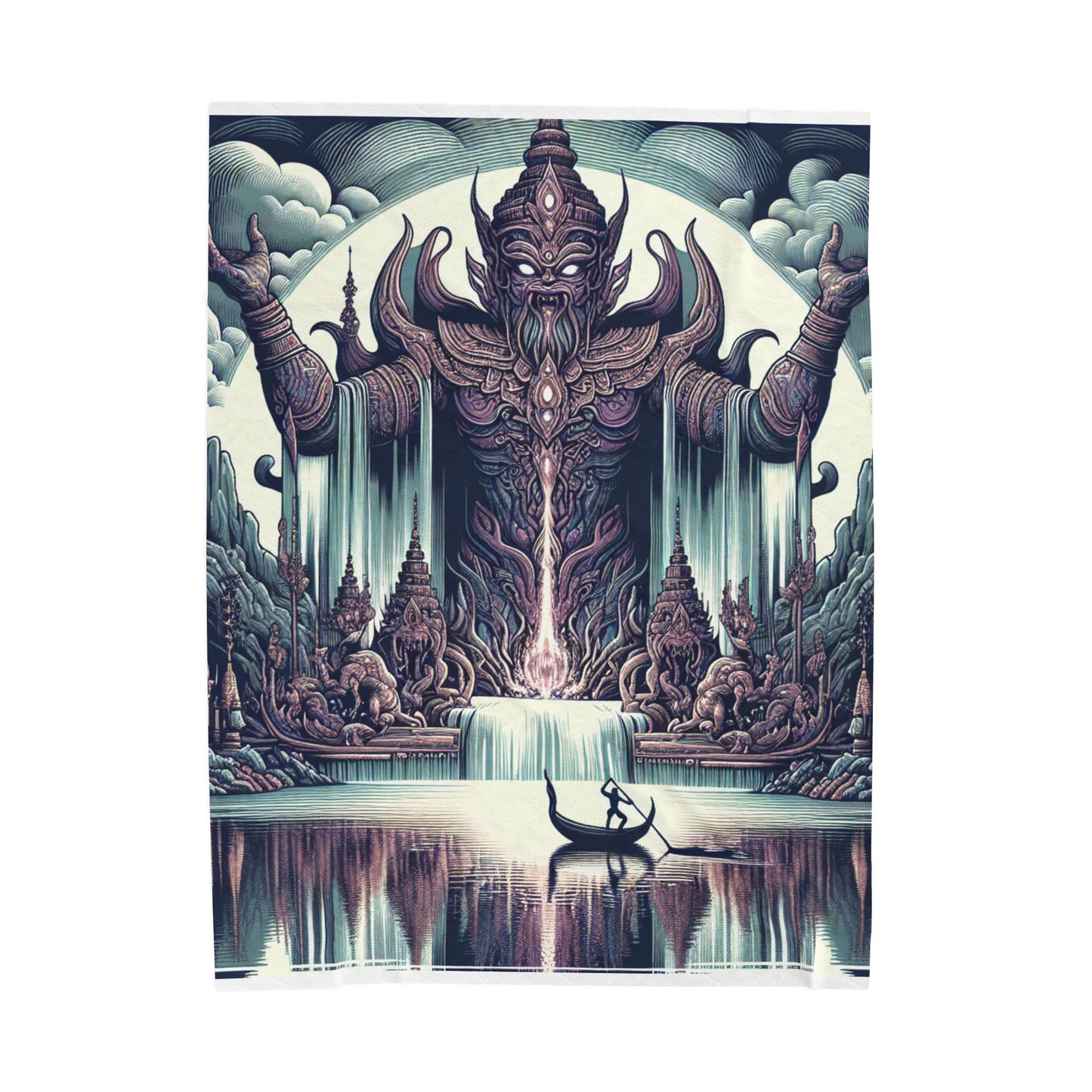 Mystic Guardian of the Waters - Plush Blanket