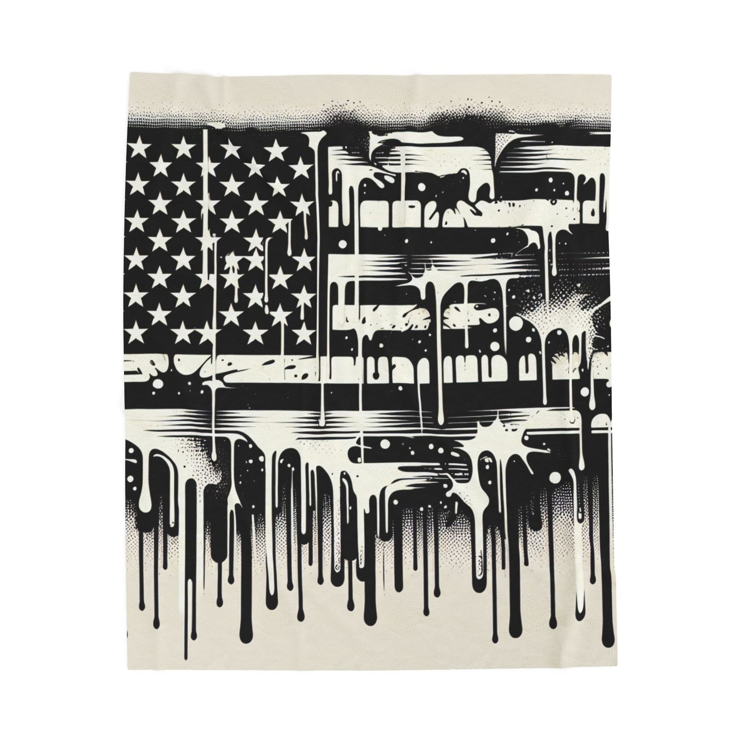 American Flag Melting Allegiance - Plush Blanket