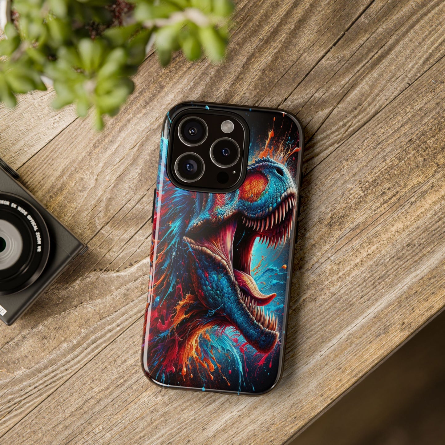 Colorburst Dinosaur Roar - Phone Case