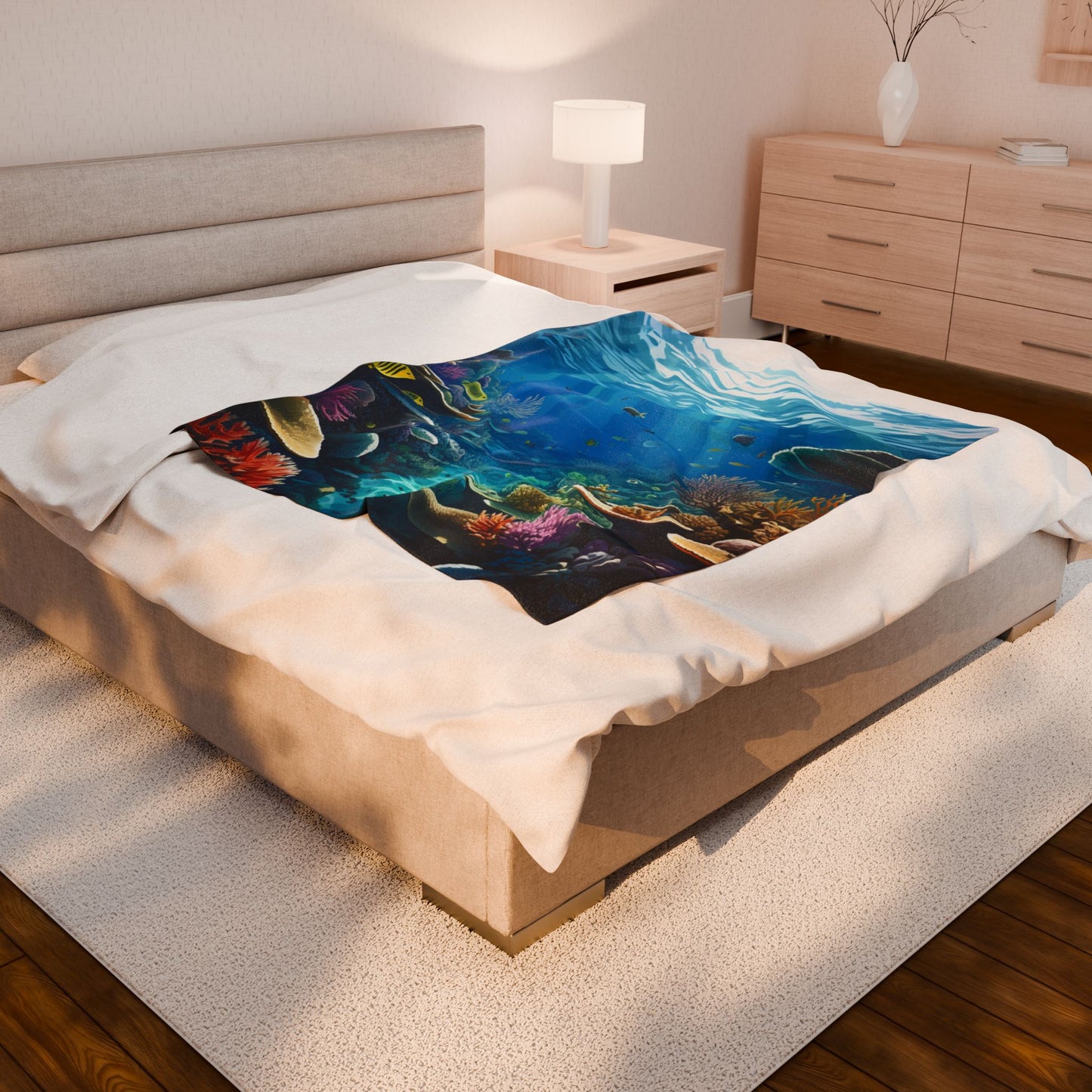 Underwater Haven of Tranquility- Plush Blanket