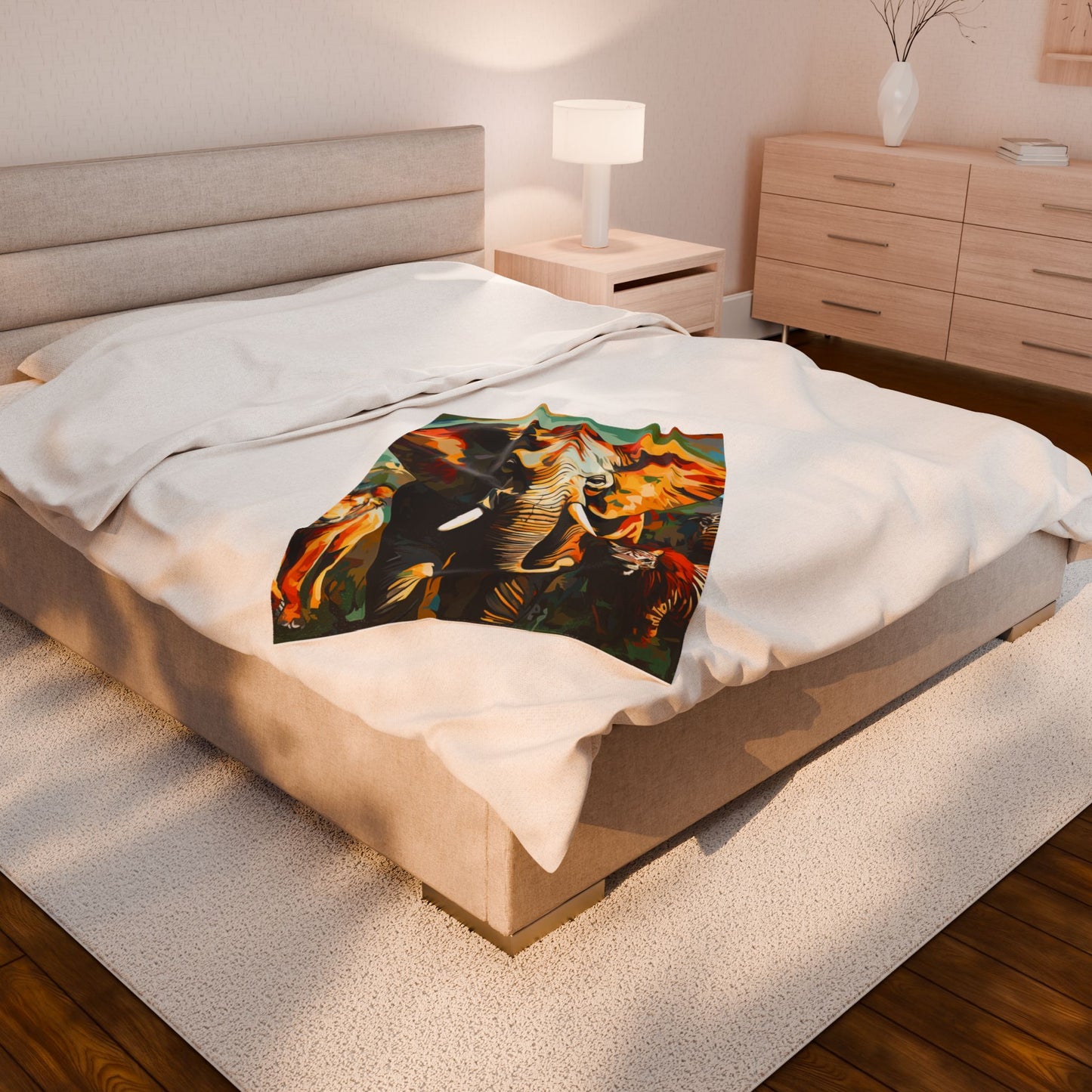 Savanna Giants in Abstract- Plush Blanket