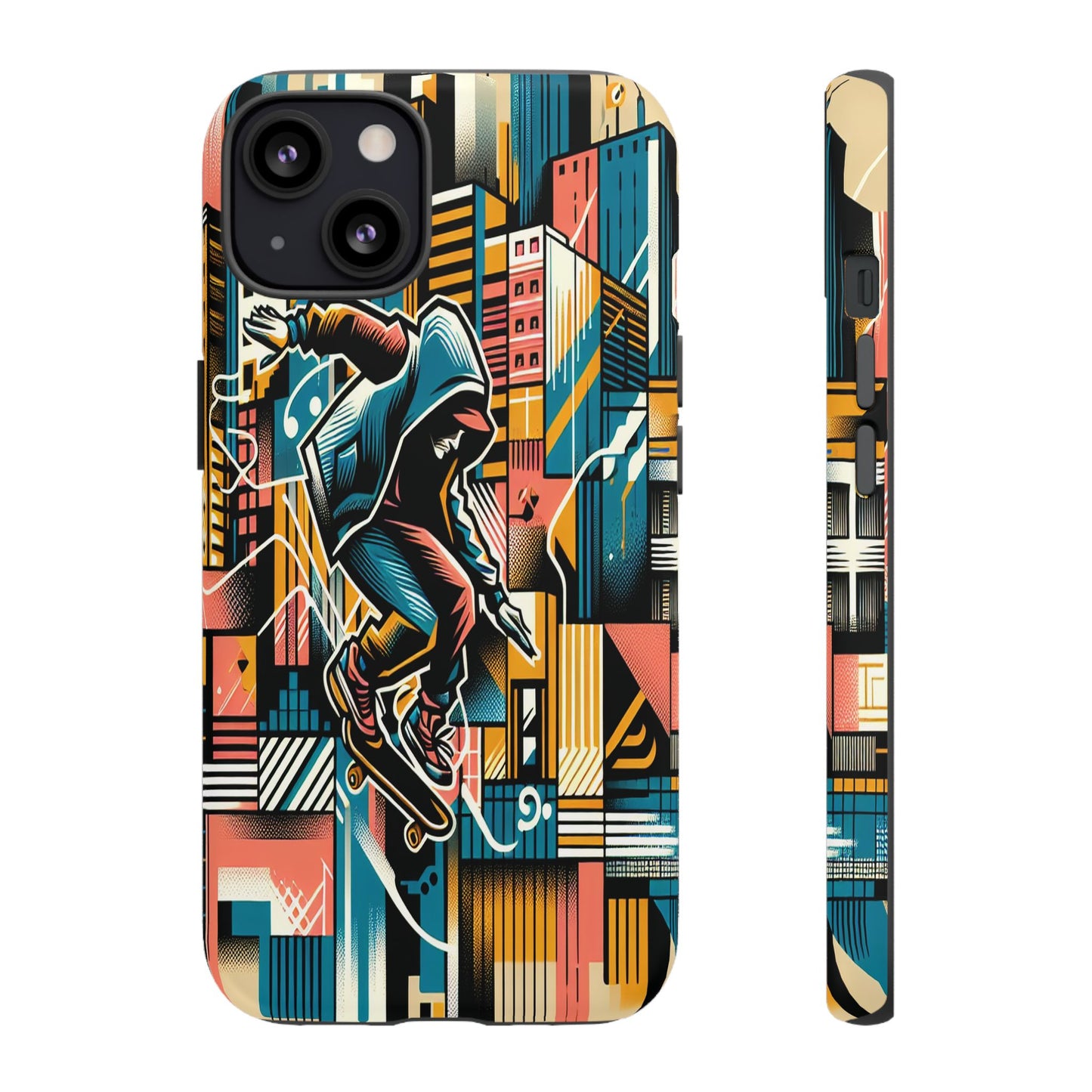 Skater in the Cityscape - Phone Case