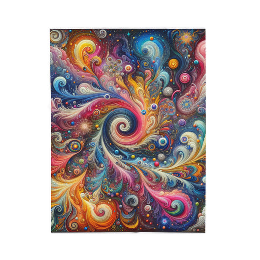 Galactic Swirls Unleashed - Plush Blanket