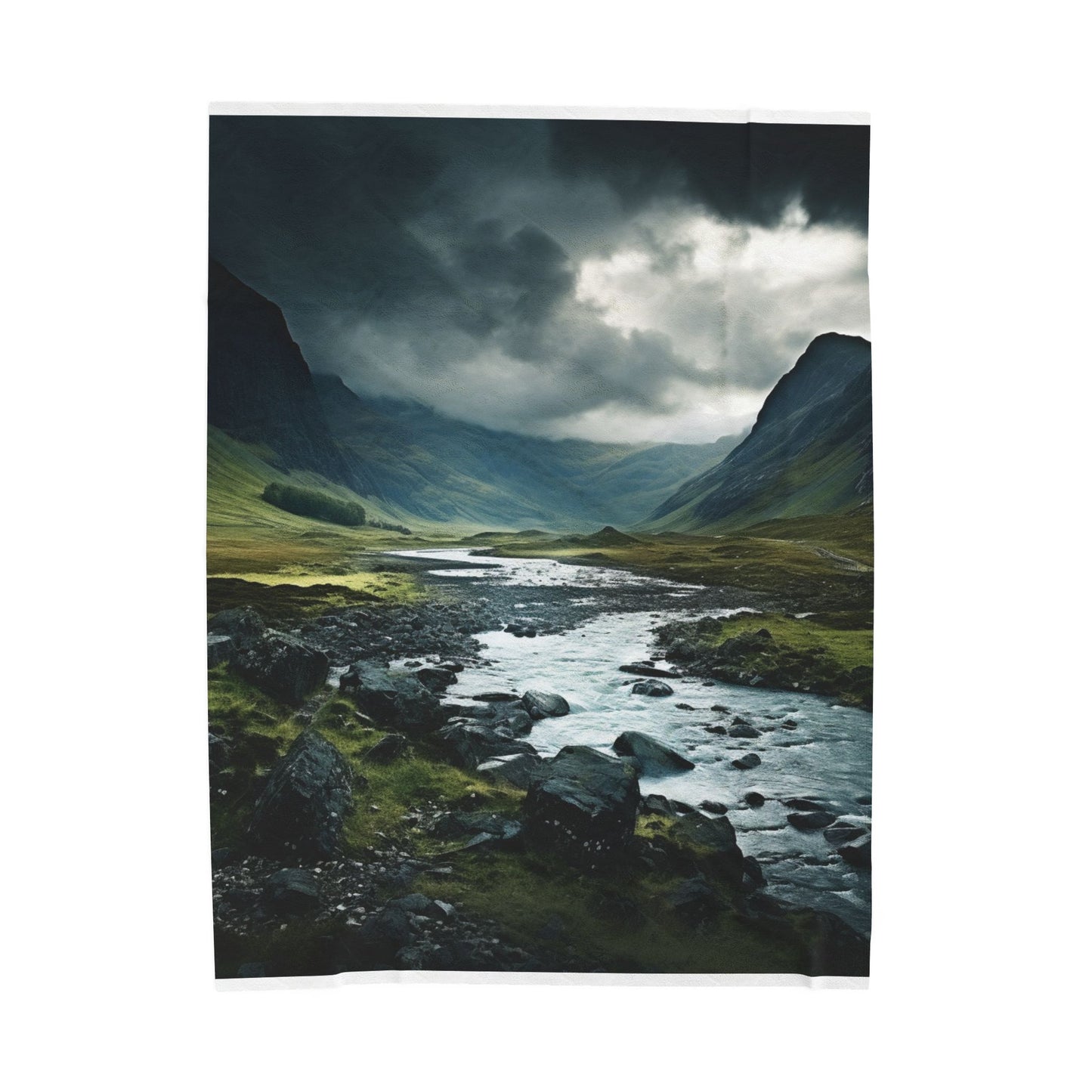 Mystic Highlands River Passage- Plush Blanket